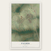 Palmer, Texas map print, the full design