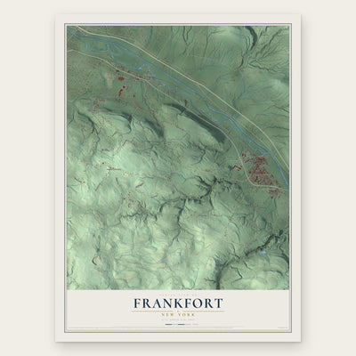 Frankfort, New York map print, the full design