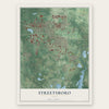 Streetsboro, Ohio map print, the full design
