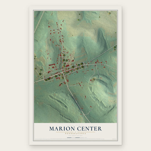 Marion Center, Pennsylvania map print, the full design