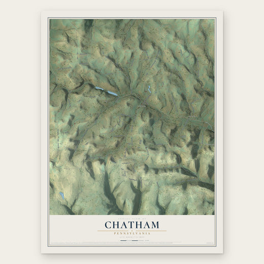 Chatham, Pennsylvania map print, the full design