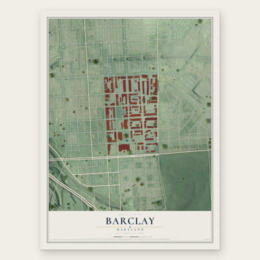 Barclay, Baltimore, Maryland map print, the full design