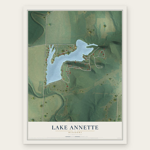 Lake Annette, Missouri map print, the full design