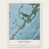Key Largo, Florida map print, the full design