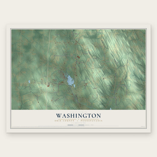 Washington, Erie County, Pennsylvania map print, the full design