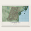 Palmetto Bay, Florida map print, the full design