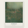 Harrold, South Dakota map print, the full design