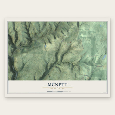McNett, Pennsylvania map print, the full design