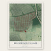 Beechwood Village, Kentucky map print, the full design