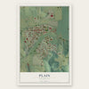 Plain, Wisconsin map print, the full design