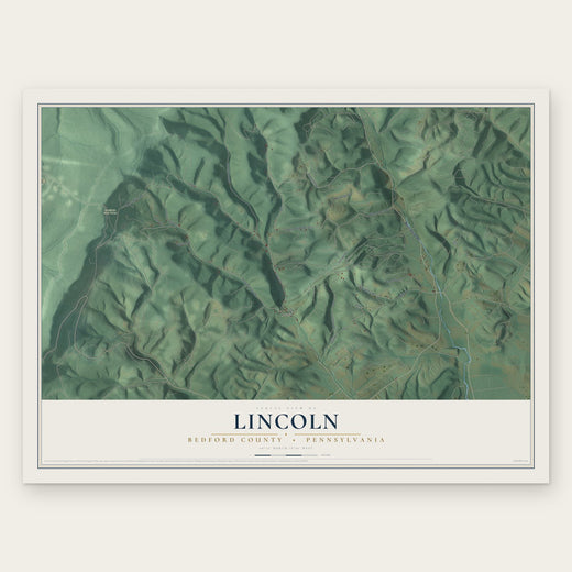Lincoln, Bedford County, Pennsylvania map print, the full design