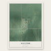 Macomb, Oklahoma map print, the full design