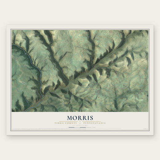 Morris, Tioga County, Pennsylvania map print, the full design