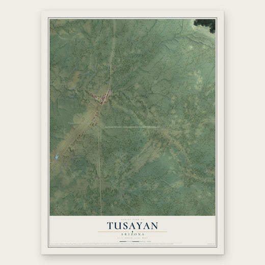 Tusayan, Arizona map print, the full design