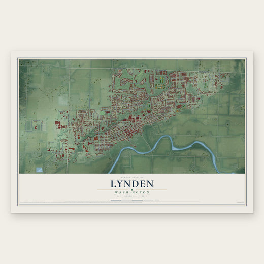 Lynden, Washington map print, the full design