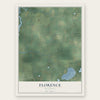 Florence, Michigan map print, the full design