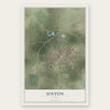 Sinton, Texas map print, the full design