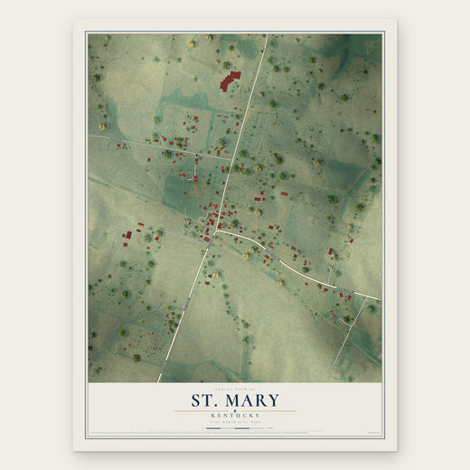 St. Mary, Kentucky map print, the full design