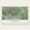 Wood River, Illinois map print, the full design