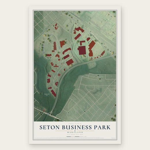 Seton Business Park, Maryland map print, the full design