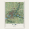 Ottawa, Illinois map print, the full design