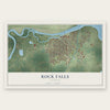 Rock Falls, Illinois map print, the full design