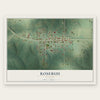 Rosebud, Missouri map print, the full design