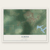Albers, Illinois map print, the full design
