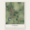 Pandora, Ohio map print, the full design