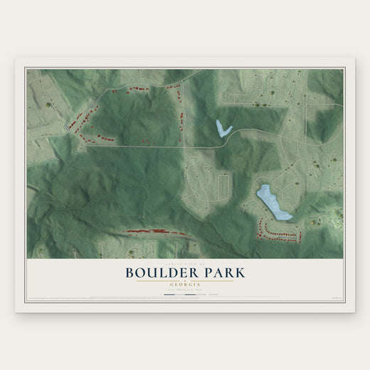 Boulder Park, Georgia map print, the full design
