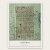 Central, Minnesota map print, the full design