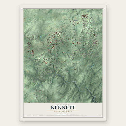 Kennett, Pennsylvania map print, the full design
