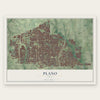 Plano, Texas map print, the full design