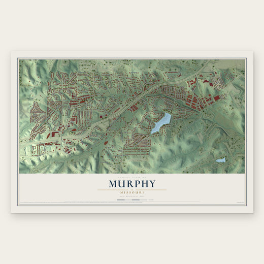 Murphy, Missouri map print, the full design