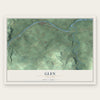 Glen, New York map print, the full design
