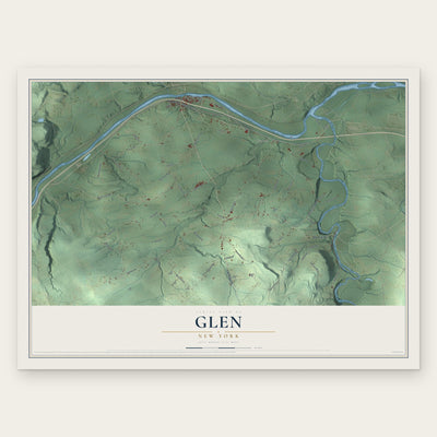 Glen, New York map print, the full design