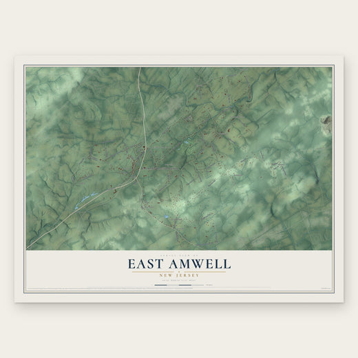 East Amwell, New Jersey map print, the full design