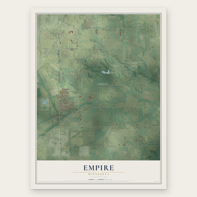 Empire, Minnesota map print, the full design