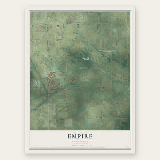 Empire, Minnesota map print, the full design