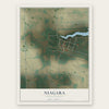 Niagara, North Dakota map print, the full design