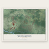 Westampton, New Jersey map print, the full design
