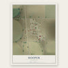 Hooper, Colorado map print, the full design