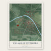 Village of Pittsford, New York map print, the full design