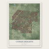 Citrus Heights, California map print, the full design