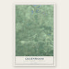 Greenwood, Oscoda County, Michigan map print, the full design