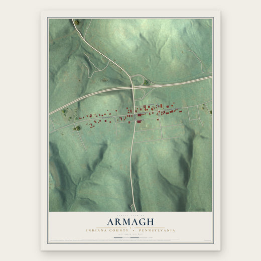 Armagh, Indiana County, Pennsylvania map print, the full design