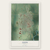 Leon, Kansas map print, the full design