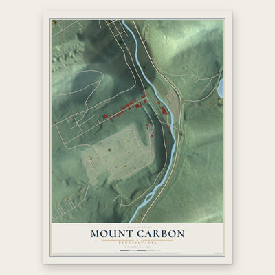 Mount Carbon, Pennsylvania map print, the full design