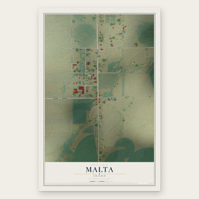 Malta, Idaho map print, the full design