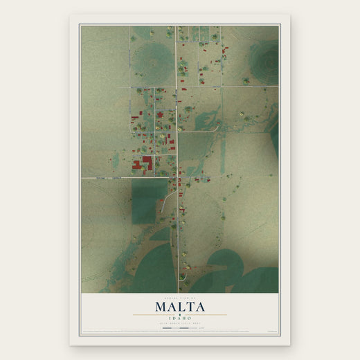 Malta, Idaho map print, the full design